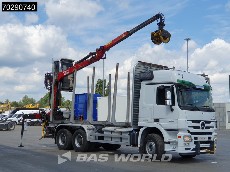 Mercedes-Benz Actros 3346 6X4 Original KM's! Wood Crane Big-Axle Steelsuspension Euro 5 - Truk logging, Truk derek: gambar 3 Mercedes-Benz Actros 3346 6X4 Original KM's! Wood Crane Big-Axle Steelsuspension Euro 5 - Truk logging, Truk derek: gambar 3
