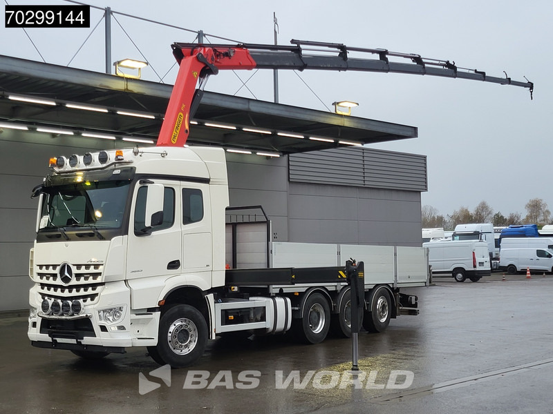 Mercedes-Benz Aroc 3653 Arocs 8X4 Palfinger PK26002-EH G Kran Crane Remote Lift + steering axle Euro 6 - Truk flatbed, Truk derek: gambar 1 Mercedes-Benz Aroc 3653 Arocs 8X4 Palfinger PK26002-EH G Kran Crane Remote Lift + steering axle Euro 6 - Truk flatbed, Truk derek: gambar 1
