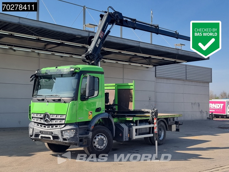 Mercedes-Benz Arocs 1830 4X2 Hiab 122 ES-3 HIPRO Kran Crane Big-Axle Euro 6 - Truk flatbed, Truk derek: gambar 1 Mercedes-Benz Arocs 1830 4X2 Hiab 122 ES-3 HIPRO Kran Crane Big-Axle Euro 6 - Truk flatbed, Truk derek: gambar 1