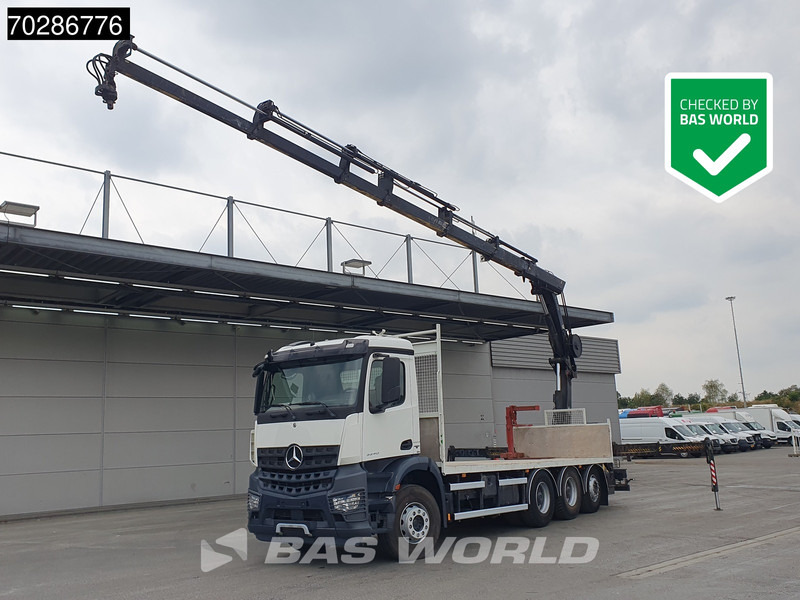 Mercedes-Benz Arocs 3240 8X4 HIAB 211E-6 HIPRO Big-Axle Lift+Steering Navi Euro 6 - Truk flatbed, Truk derek: gambar 1 Mercedes-Benz Arocs 3240 8X4 HIAB 211E-6 HIPRO Big-Axle Lift+Steering Navi Euro 6 - Truk flatbed, Truk derek: gambar 1