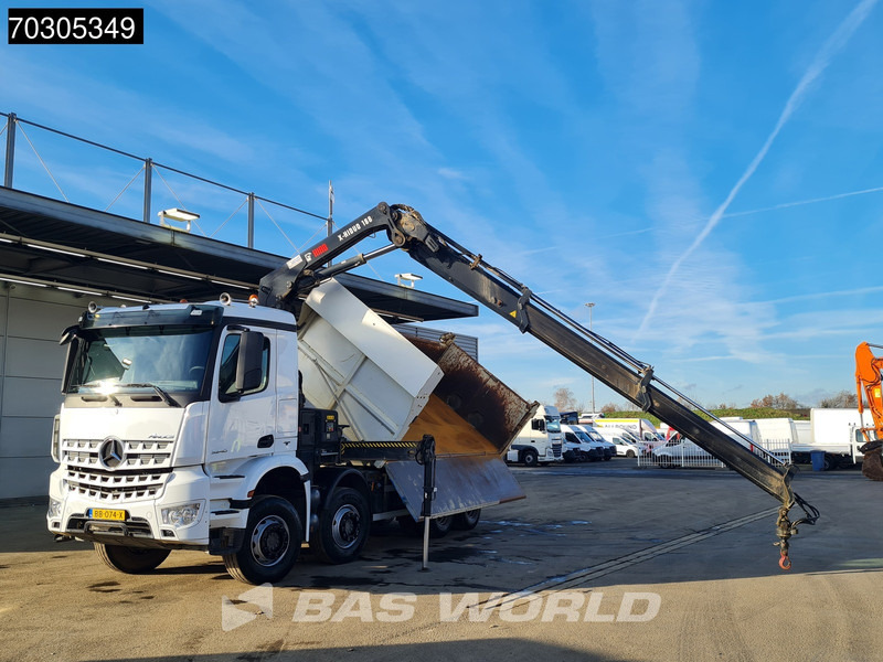 Mercedes-Benz Arocs 3240 8X4 HIAB X-HIDUO 188 E-2 Kran Crane 3-side tipper Big-Axle Euro 6 - Truk jungkit, Truk derek: gambar 2 Mercedes-Benz Arocs 3240 8X4 HIAB X-HIDUO 188 E-2 Kran Crane 3-side tipper Big-Axle Euro 6 - Truk jungkit, Truk derek: gambar 2