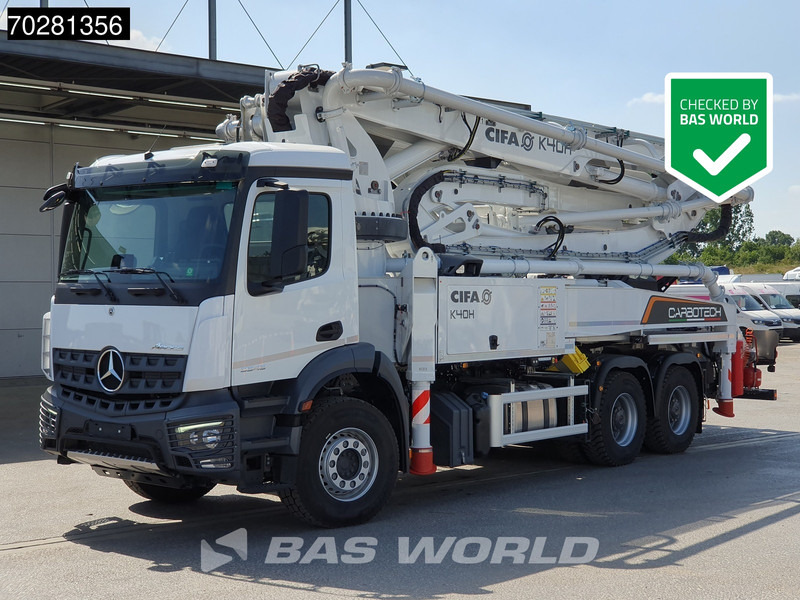 Mercedes-Benz Arocs 3343 6X4 CIFA K40H Carbotech Pump 5 arm Big-Axle Navi Euro 6 - Truk pompa beton: gambar 1 Mercedes-Benz Arocs 3343 6X4 CIFA K40H Carbotech Pump 5 arm Big-Axle Navi Euro 6 - Truk pompa beton: gambar 1