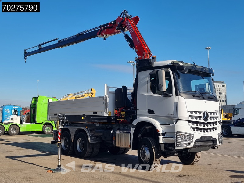 Mercedes-Benz Arocs 3348 6X6 Full Steel Retarder Fassi 25T/M Crane Kran Euro 6 - Truk jungkit, Truk derek: gambar 3 Mercedes-Benz Arocs 3348 6X6 Full Steel Retarder Fassi 25T/M Crane Kran Euro 6 - Truk jungkit, Truk derek: gambar 3