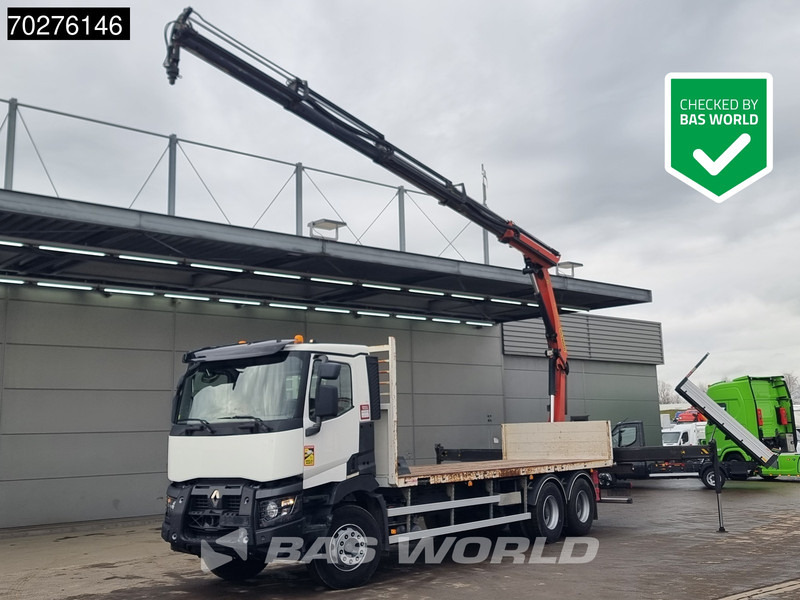 Renault C 380 6X4 Palfinger PK18002-EH C Remote Retarder Euro 6 - Truk flatbed, Truk derek: gambar 1 Renault C 380 6X4 Palfinger PK18002-EH C Remote Retarder Euro 6 - Truk flatbed, Truk derek: gambar 1