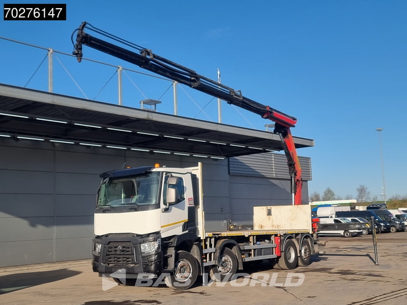 Renault C 380 8X2 Palfinger PK24001K Remote Lenkachse Euro 6 - Truk flatbed, Truk derek: gambar 1 Renault C 380 8X2 Palfinger PK24001K Remote Lenkachse Euro 6 - Truk flatbed, Truk derek: gambar 1