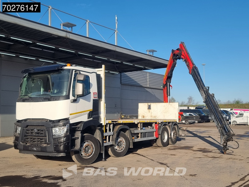 Renault C 380 8X2 Palfinger PK24001K Remote Lenkachse Euro 6 - Truk flatbed, Truk derek: gambar 3 Renault C 380 8X2 Palfinger PK24001K Remote Lenkachse Euro 6 - Truk flatbed, Truk derek: gambar 3