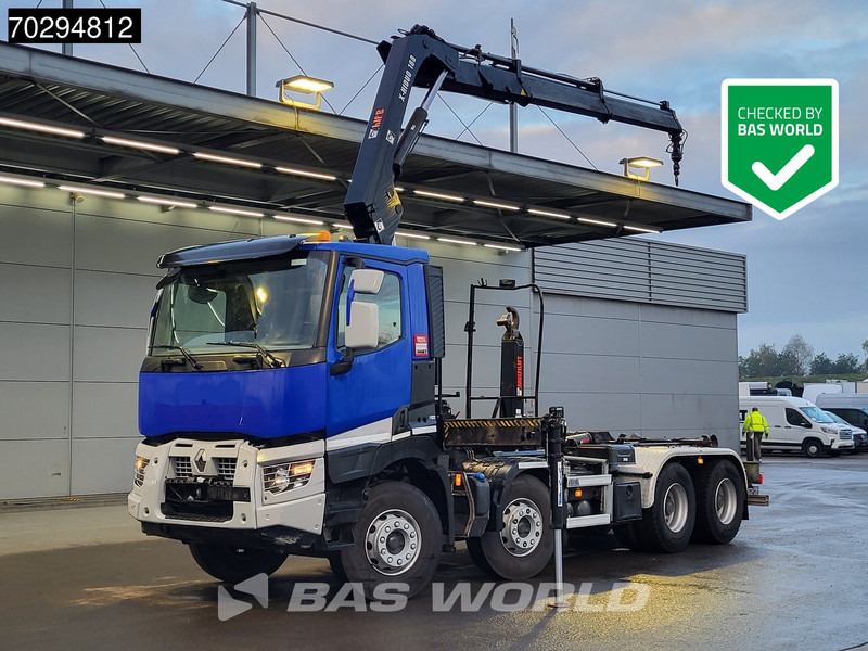 Renault C 430 8X4 HIAB X-Hiduo 188 B-2 Crane + Hook Full Steel Big-Axle Euro 6 - Hook lift, Truk derek: gambar 1 Renault C 430 8X4 HIAB X-Hiduo 188 B-2 Crane + Hook Full Steel Big-Axle Euro 6 - Hook lift, Truk derek: gambar 1