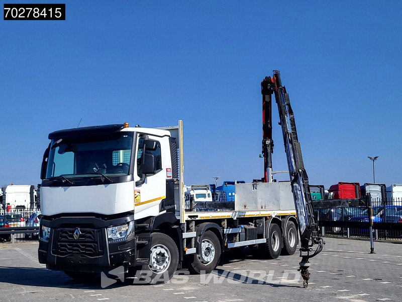 Renault C 430 8X4 Palfinger 22002 EH kran Crane Big-Axle steel suspension Euro 6 - Truk flatbed, Truk derek: gambar 5 Renault C 430 8X4 Palfinger 22002 EH kran Crane Big-Axle steel suspension Euro 6 - Truk flatbed, Truk derek: gambar 5