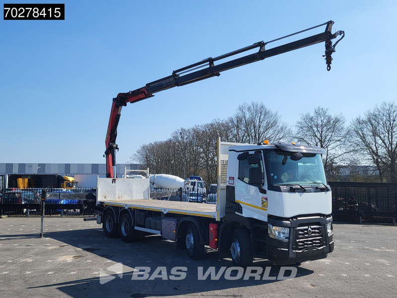 Renault C 430 8X4 Palfinger 22002 EH kran Crane Big-Axle steel suspension Euro 6 - Truk flatbed, Truk derek: gambar 3 Renault C 430 8X4 Palfinger 22002 EH kran Crane Big-Axle steel suspension Euro 6 - Truk flatbed, Truk derek: gambar 3
