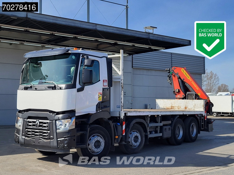 Renault C 430 8X4 Palfinger PK33002EH Kran Crane Big Axle Euro 6 - Truk flatbed, Truk derek: gambar 2 Renault C 430 8X4 Palfinger PK33002EH Kran Crane Big Axle Euro 6 - Truk flatbed, Truk derek: gambar 2