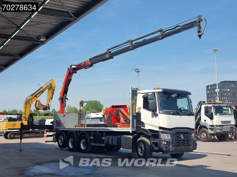 Renault C 480 8X4 Palfinger 24.001 SLD5 Kran Crane Lift-Lenkachse Euro 6 - Truk flatbed, Truk derek: gambar 3 Renault C 480 8X4 Palfinger 24.001 SLD5 Kran Crane Lift-Lenkachse Euro 6 - Truk flatbed, Truk derek: gambar 3