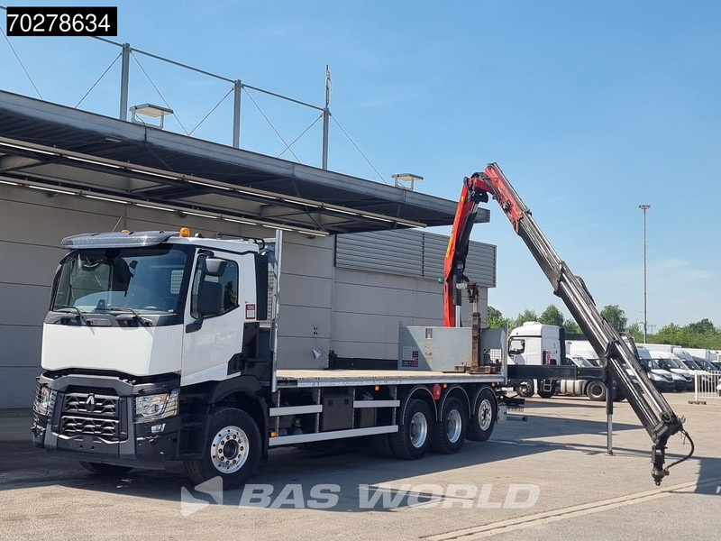 Renault C 480 8X4 Palfinger 24.001 SLD5 Kran Crane Lift-Lenkachse Euro 6 - Truk flatbed, Truk derek: gambar 5 Renault C 480 8X4 Palfinger 24.001 SLD5 Kran Crane Lift-Lenkachse Euro 6 - Truk flatbed, Truk derek: gambar 5