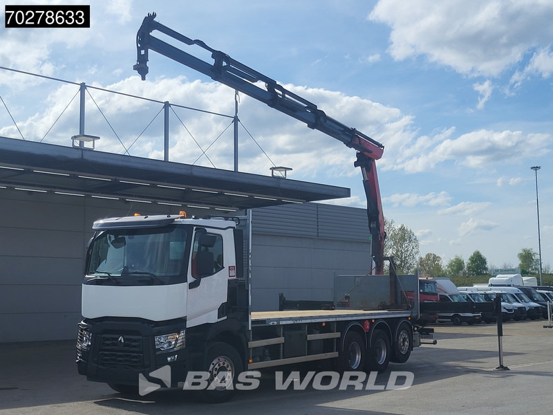 Renault C 480 8X4 Palfinger PK24.001 SLD5 Crane Kran Automatic Liftachse Euro 6 - Truk flatbed, Truk derek: gambar 3 Renault C 480 8X4 Palfinger PK24.001 SLD5 Crane Kran Automatic Liftachse Euro 6 - Truk flatbed, Truk derek: gambar 3