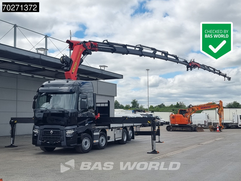 Renault C 520 8X2 Palfinger PK65002 SH Crane Jib Winch Lift+steering Axle Euro 6 - Truk flatbed, Truk derek: gambar 1 Renault C 520 8X2 Palfinger PK65002 SH Crane Jib Winch Lift+steering Axle Euro 6 - Truk flatbed, Truk derek: gambar 1