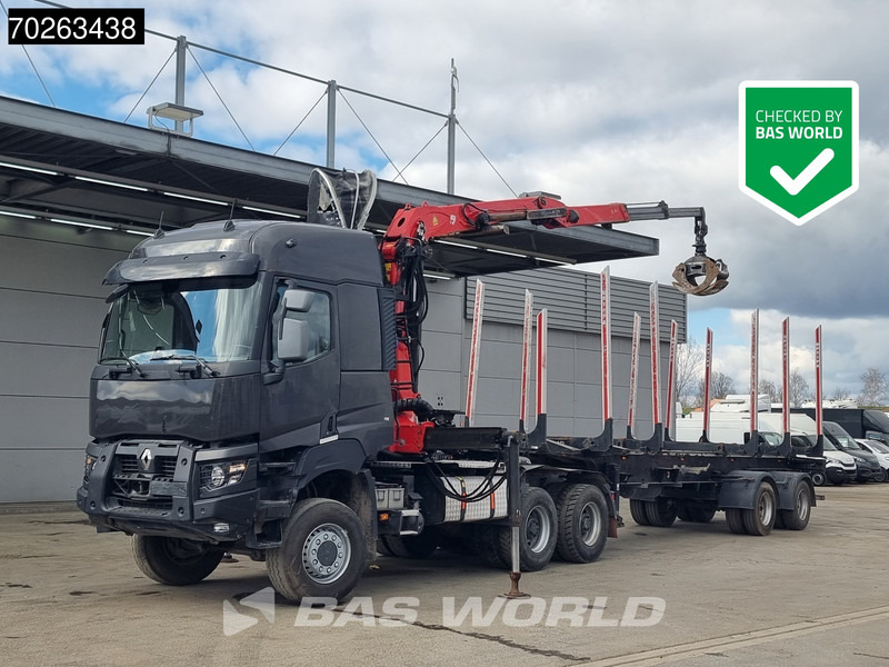 Renault K 520 6X6 Holz Kran Palfinger Q180Z96 6x6 Big-Axle Steelsuspension - Truk logging, Truk derek: gambar 1 Renault K 520 6X6 Holz Kran Palfinger Q180Z96 6x6 Big-Axle Steelsuspension - Truk logging, Truk derek: gambar 1