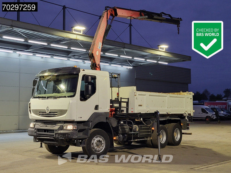 Renault Kerax 370 Kerax 6X4 Fassi F150AXS.22 Crane 10m3 2-side tipper Big-Axle Steelsuspension Manual - Truk jungkit, Truk derek: gambar 1 Renault Kerax 370 Kerax 6X4 Fassi F150AXS.22 Crane 10m3 2-side tipper Big-Axle Steelsuspension Manual - Truk jungkit, Truk derek: gambar 1