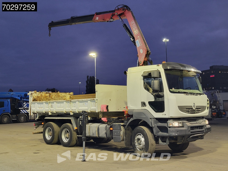 Renault Kerax 370 Kerax 6X4 Fassi F150AXS.22 Crane 10m3 2-side tipper Big-Axle Steelsuspension Manual - Truk jungkit, Truk derek: gambar 3 Renault Kerax 370 Kerax 6X4 Fassi F150AXS.22 Crane 10m3 2-side tipper Big-Axle Steelsuspension Manual - Truk jungkit, Truk derek: gambar 3