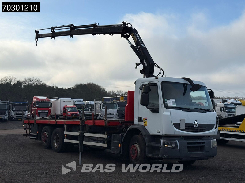 Renault Premium 410 6X2 Terex 120.2E - A3L Kran Crane Lift-Axle Manual Euro 5 - Truk flatbed, Truk derek: gambar 3 Renault Premium 410 6X2 Terex 120.2E - A3L Kran Crane Lift-Axle Manual Euro 5 - Truk flatbed, Truk derek: gambar 3