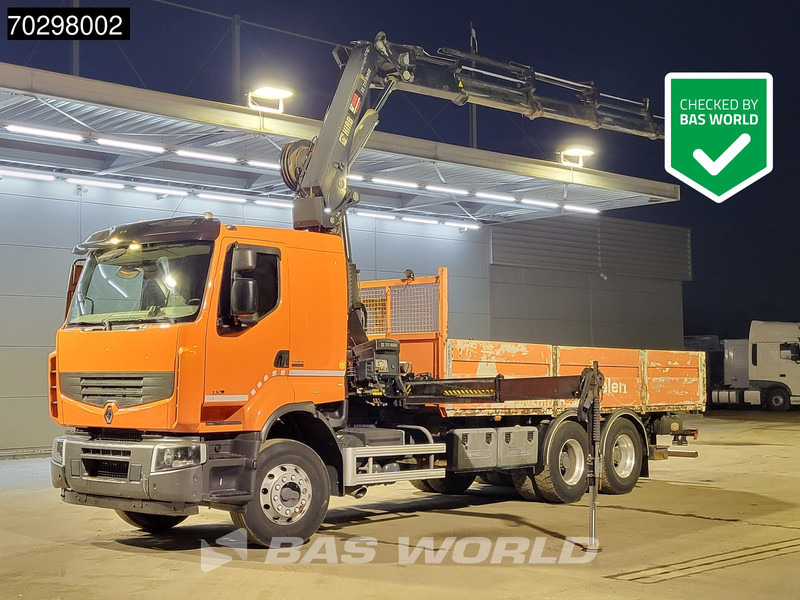 Renault Premium 430 Lander 6X4 211 EP-4 HIDUO Kran Crane Automatic Airco Euro 5 - Truk flatbed, Truk derek: gambar 1 Renault Premium 430 Lander 6X4 211 EP-4 HIDUO Kran Crane Automatic Airco Euro 5 - Truk flatbed, Truk derek: gambar 1