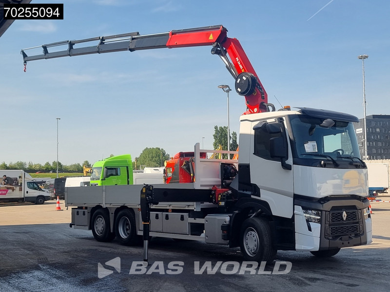 Renault T 440 6X2 2024 NL reg. possible Palfinger PK24.001 SLD Crane Lift+Lenkasche Euro 6 - Truk flatbed, Truk derek: gambar 2 Renault T 440 6X2 2024 NL reg. possible Palfinger PK24.001 SLD Crane Lift+Lenkasche Euro 6 - Truk flatbed, Truk derek: gambar 2