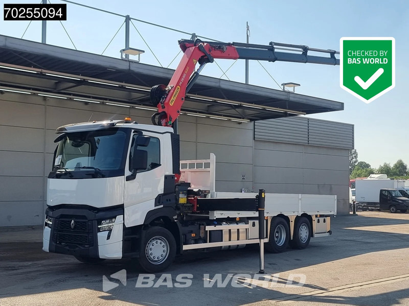 Renault T 440 6X2 2024 NL reg. possible Palfinger PK24.001 SLD Crane Lift+Lenkasche Euro 6 - Truk flatbed, Truk derek: gambar 1 Renault T 440 6X2 2024 NL reg. possible Palfinger PK24.001 SLD Crane Lift+Lenkasche Euro 6 - Truk flatbed, Truk derek: gambar 1