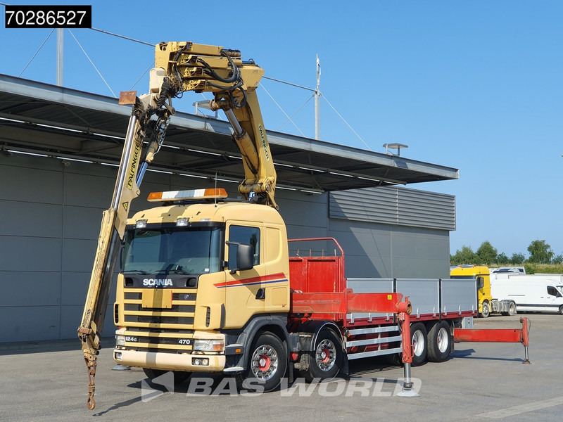 Scania 124G 470 8X4 Palfinger PK45000 C4 Crane Kran Fly-Jib Manual Steering Axle Euro 3 - Truk flatbed, Truk derek: gambar 5 Scania 124G 470 8X4 Palfinger PK45000 C4 Crane Kran Fly-Jib Manual Steering Axle Euro 3 - Truk flatbed, Truk derek: gambar 5