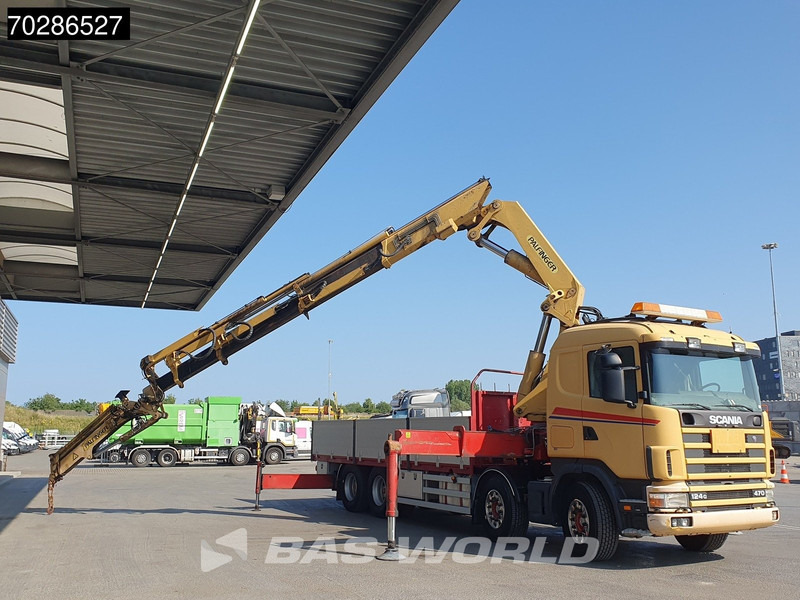 Scania 124G 470 8X4 Palfinger PK45000 C4 Crane Kran Fly-Jib Manual Steering Axle Euro 3 - Truk flatbed, Truk derek: gambar 3 Scania 124G 470 8X4 Palfinger PK45000 C4 Crane Kran Fly-Jib Manual Steering Axle Euro 3 - Truk flatbed, Truk derek: gambar 3