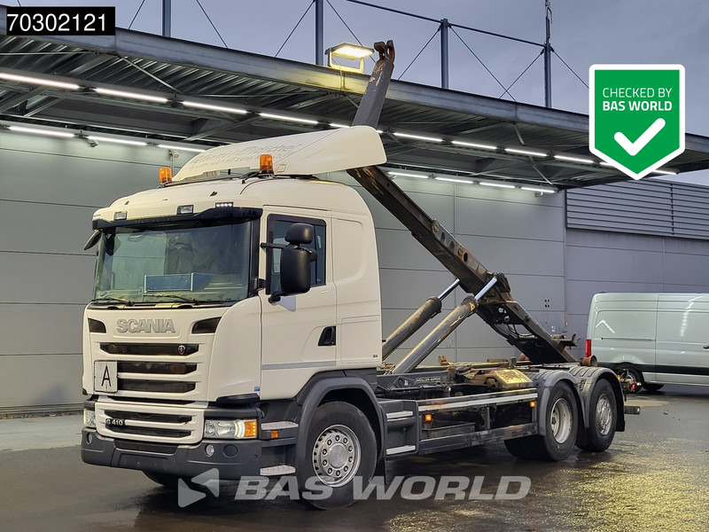 Scania G410 6X2 20tons Meiller containersystem Lift+steering Axle Retarder Euro 6 - Hook lift: gambar 1 Scania G410 6X2 20tons Meiller containersystem Lift+steering Axle Retarder Euro 6 - Hook lift: gambar 1