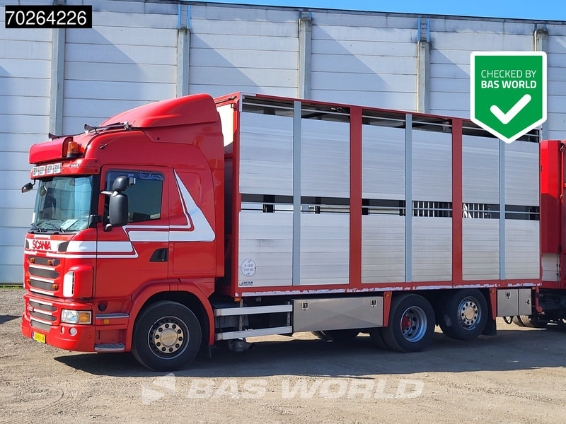 Scania G420 6X2 Van Dijk Cattle transport Liftable floor Lift-Asche Euro 5 - Truk box: gambar 1 Scania G420 6X2 Van Dijk Cattle transport Liftable floor Lift-Asche Euro 5 - Truk box: gambar 1