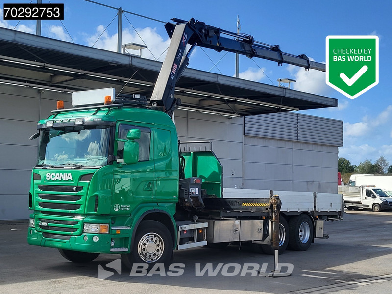 Scania G480 G 6X2 Hiab 244 EP-5 HIDUO Kran Crane Retarder Lift-Axle Euro 5 - Truk flatbed, Truk derek: gambar 1 Scania G480 G 6X2 Hiab 244 EP-5 HIDUO Kran Crane Retarder Lift-Axle Euro 5 - Truk flatbed, Truk derek: gambar 1
