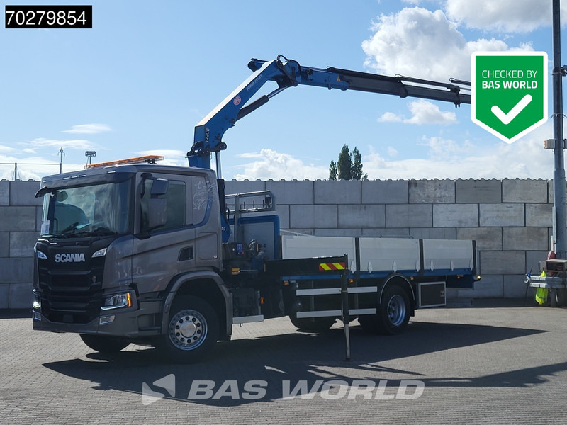 Scania P280 4X2 HMF 1420K-RC Kran Crane Automatic Euro 6 - Truk flatbed, Truk derek: gambar 1 Scania P280 4X2 HMF 1420K-RC Kran Crane Automatic Euro 6 - Truk flatbed, Truk derek: gambar 1
