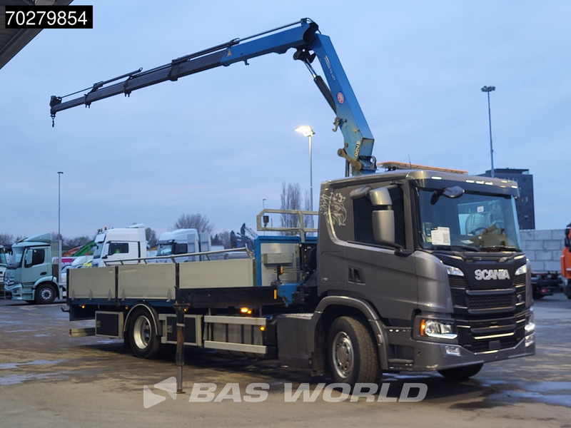 Scania P280 4X2 HMF 1420K-RC Kran Crane Leather seats Automatic Euro 6 - Truk flatbed, Truk derek: gambar 3 Scania P280 4X2 HMF 1420K-RC Kran Crane Leather seats Automatic Euro 6 - Truk flatbed, Truk derek: gambar 3