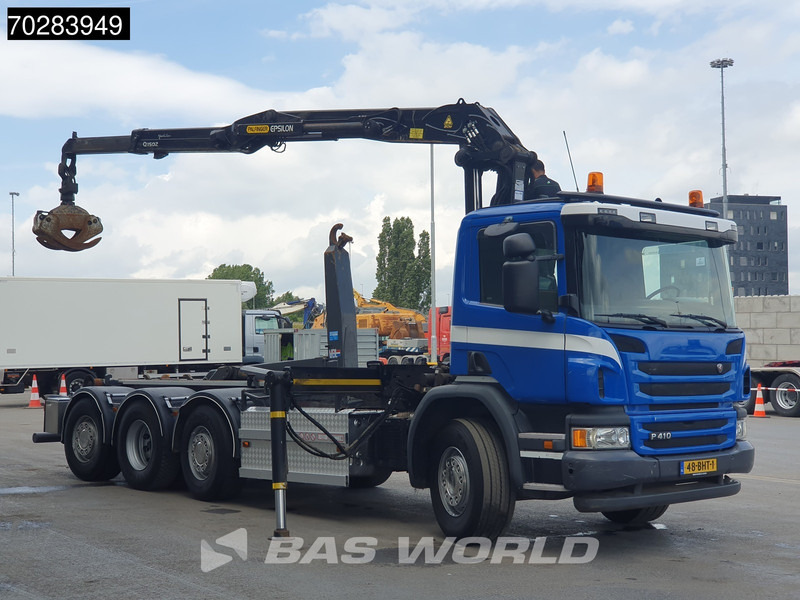 Scania P410 8X2 NL-Truck Palfinger Q150Z Crane 30T VDL hooklift Lift-Lenkachse Euro 6 - Hook lift, Truk derek: gambar 3 Scania P410 8X2 NL-Truck Palfinger Q150Z Crane 30T VDL hooklift Lift-Lenkachse Euro 6 - Hook lift, Truk derek: gambar 3