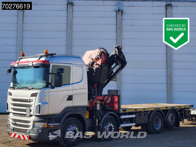 Scania R480 8X2 FASSI F660AXP.25 Manual Retarder Lift+Lenkachse Euro 5 - Truk flatbed, Truk derek: gambar 1 Scania R480 8X2 FASSI F660AXP.25 Manual Retarder Lift+Lenkachse Euro 5 - Truk flatbed, Truk derek: gambar 1