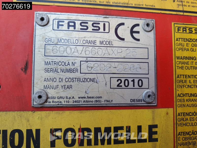 Truk flatbed, Truk derek Scania R480 8X2 FASSI F660AXP.25 Manual Retarder Lift+Lenkachse Euro 5: gambar 8