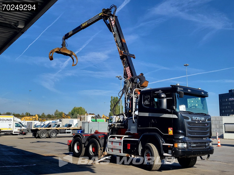 Scania R580 6X4 Holz Kran Diebolt D28 Full-Steell Extentable Trailer - Truk logging, Truk derek: gambar 3 Scania R580 6X4 Holz Kran Diebolt D28 Full-Steell Extentable Trailer - Truk logging, Truk derek: gambar 3