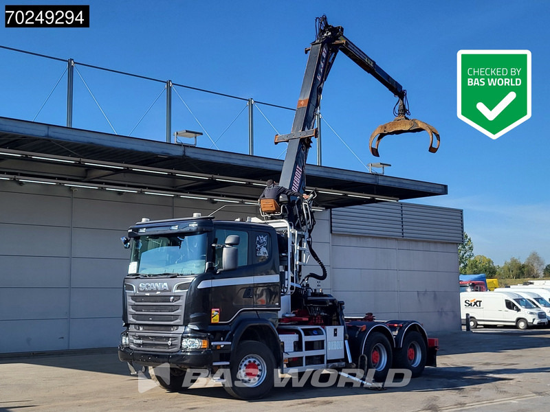 Scania R580 6X4 Holz Kran Diebolt D28 Full-Steell Extentable Trailer - Truk logging, Truk derek: gambar 1 Scania R580 6X4 Holz Kran Diebolt D28 Full-Steell Extentable Trailer - Truk logging, Truk derek: gambar 1