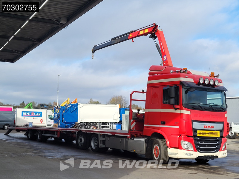 DAF XF 440 XF 6X2 NL-Truck Transporter APK HMF 900-K2 crane Winch Lift-Lenkachse Euro 6 - Truk, Truk derek: gambar 2 DAF XF 440 XF 6X2 NL-Truck Transporter APK HMF 900-K2 crane Winch Lift-Lenkachse Euro 6 - Truk, Truk derek: gambar 2