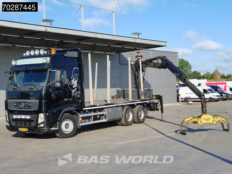 Volvo FH 500 FH 6X4 NL-Truck Palfinger Epsilon Q150L80 wood crane Big-Axle VEB+ Navi Euro 5 - Truk flatbed, Truk derek: gambar 5 Volvo FH 500 FH 6X4 NL-Truck Palfinger Epsilon Q150L80 wood crane Big-Axle VEB+ Navi Euro 5 - Truk flatbed, Truk derek: gambar 5