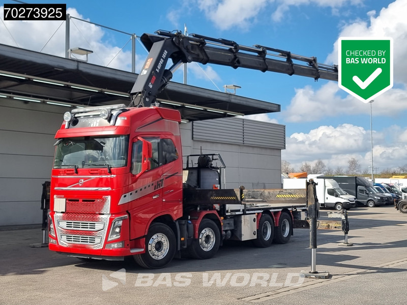 Volvo FH16 650 8X4 Hiab X-HIPRO 1058EP-6 Kran Crane ADR Lift+Lenkachse Euro 6 - Truk flatbed, Truk derek: gambar 1 Volvo FH16 650 8X4 Hiab X-HIPRO 1058EP-6 Kran Crane ADR Lift+Lenkachse Euro 6 - Truk flatbed, Truk derek: gambar 1