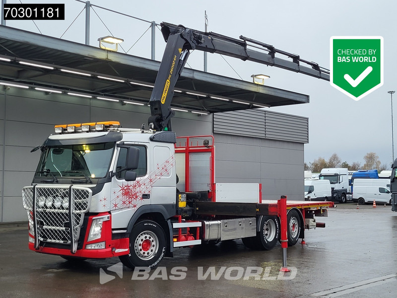 Volvo FM 410 FM 6X2 Palfinger PK 26002-EH E Kran Crane Lift +steering axle Automatic Euro 6 - Truk flatbed, Truk derek: gambar 1 Volvo FM 410 FM 6X2 Palfinger PK 26002-EH E Kran Crane Lift +steering axle Automatic Euro 6 - Truk flatbed, Truk derek: gambar 1