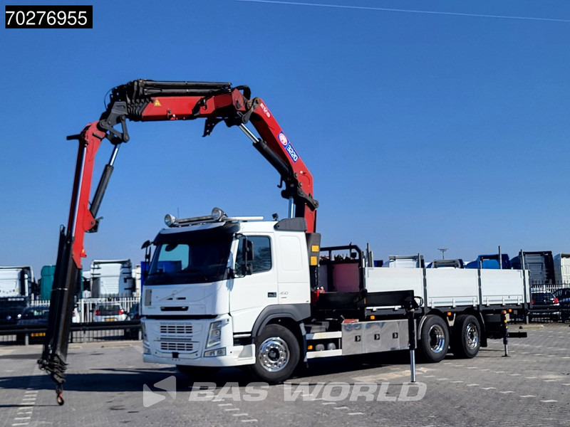 Volvo FM 450 6X2 HMF3220 K5 + Jib K5 Crane Kran Lift-Steering Axle VEB+ Automatic - Truk flatbed, Truk derek: gambar 2 Volvo FM 450 6X2 HMF3220 K5 + Jib K5 Crane Kran Lift-Steering Axle VEB+ Automatic - Truk flatbed, Truk derek: gambar 2