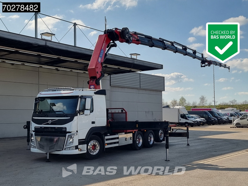 Volvo FM 500 8X4 HMF5020 K6 + Fly Jib Lift+Lenkachse Crane Kran Euro 6 - Truk flatbed, Truk derek: gambar 1 Volvo FM 500 8X4 HMF5020 K6 + Fly Jib Lift+Lenkachse Crane Kran Euro 6 - Truk flatbed, Truk derek: gambar 1