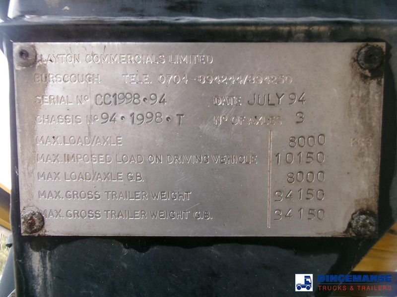 Semi-trailer tangki Clayton Food (beer) tank inox 30 m3 / 1 comp: gambar 13