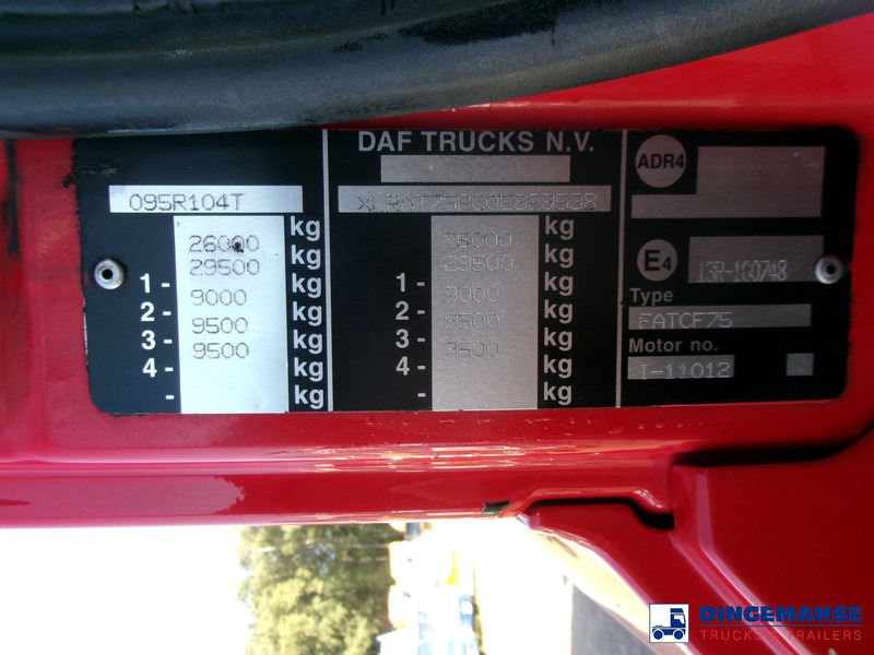 Leasing DAF CF 75.310 6x4 RHD Whale vacuum tank 11.8 m3 / 2 comp DAF CF 75.310 6x4 RHD Whale vacuum tank 11.8 m3 / 2 comp: gambar 20