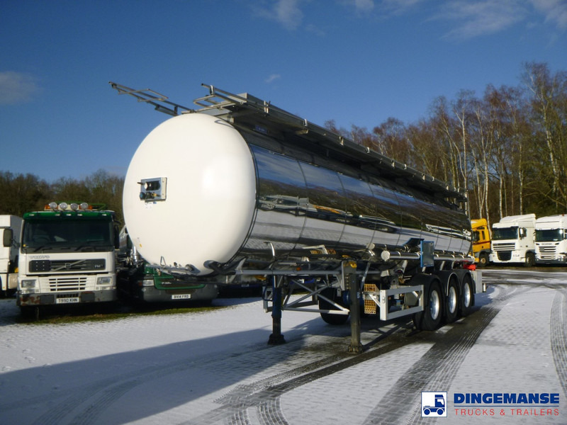Feldbinder Chemical tank inox L4BH 30 m3 / 1 comp + pump - Semi-trailer tangki: gambar 1 Feldbinder Chemical tank inox L4BH 30 m3 / 1 comp + pump - Semi-trailer tangki: gambar 1