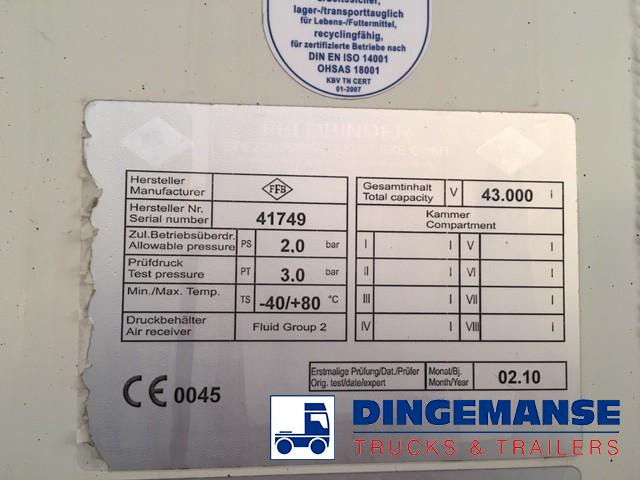 Semi-trailer tangki Feldbinder Powder tank alu 43 m3 / 1 comp: gambar 11 Semi-trailer tangki Feldbinder Powder tank alu 43 m3 / 1 comp: gambar 11