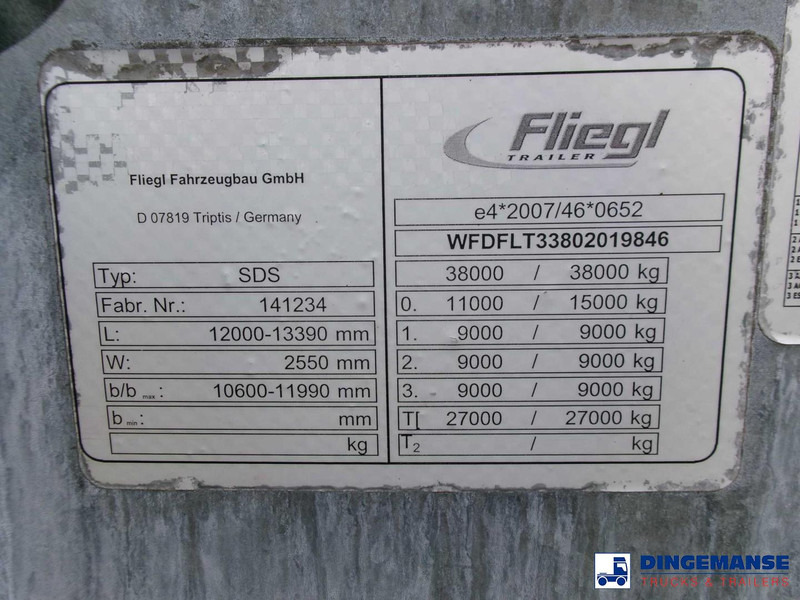 Semi-trailer pengangkut mobil Fliegl 3-axle container trailer 45 ft: gambar 15 Semi-trailer pengangkut mobil Fliegl 3-axle container trailer 45 ft: gambar 15