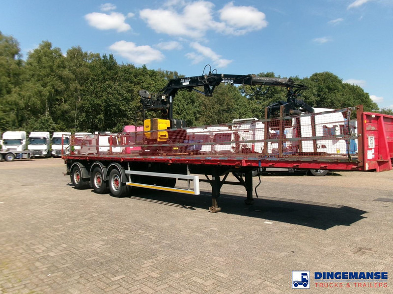 Fruehauf 3-axle platform trailer + Atlas 3008 crane - Semi-trailer flatbed: gambar 2 Fruehauf 3-axle platform trailer + Atlas 3008 crane - Semi-trailer flatbed: gambar 2