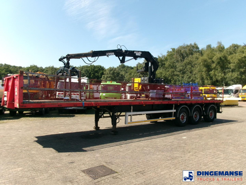Fruehauf 3-axle platform trailer + Atlas 3008 crane - Semi-trailer flatbed: gambar 1 Fruehauf 3-axle platform trailer + Atlas 3008 crane - Semi-trailer flatbed: gambar 1
